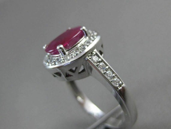 Estate 2.30ct Diamond & Aaa Ruby 14kt White Gold … - image 10