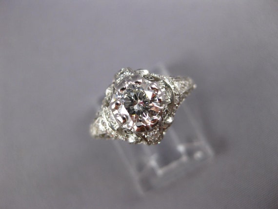 Antique Large 1.17Ct Art Deco Old Mine Diamond Pl… - image 2