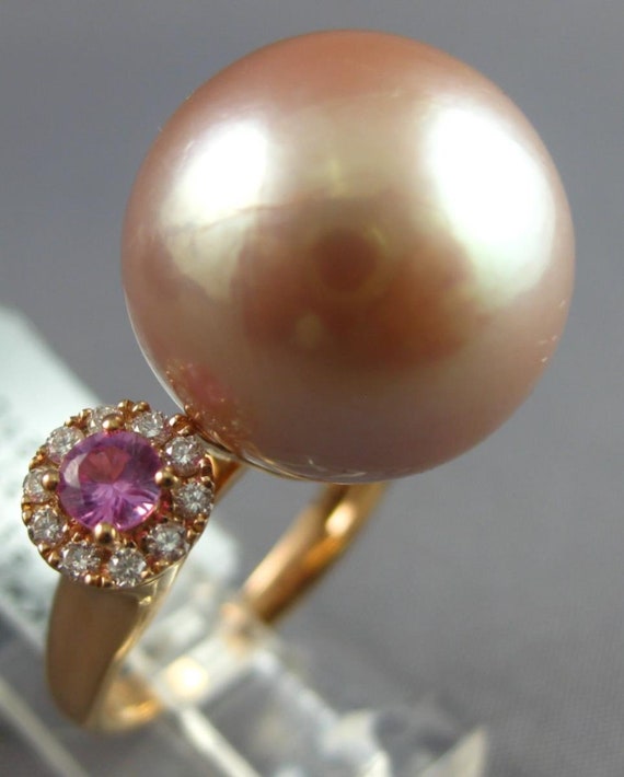 Estate Extra Large .58Ct Diamond And Pink Sapphir… - image 2