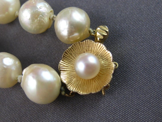 Estate Long Aaa Pearl 14Kt Yellow Gold 3D Classic… - image 6