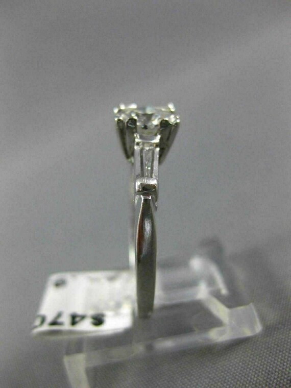 Antique .93Ct Old Mine Diamond Platinum Solitaire… - image 4
