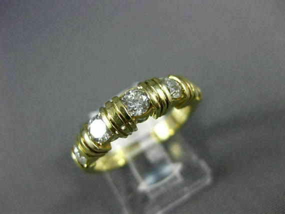 Estate .80Ct Diamond 14Kt Yellow Gold 5 Stone Cha… - image 3
