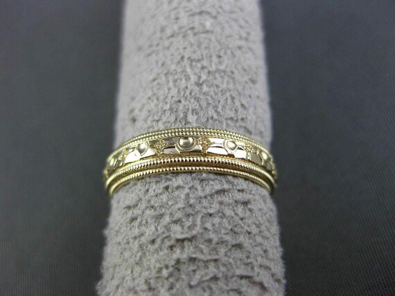 Antique 14Kt Yellow Gold Hand Edge Filigree Weddi… - image 10