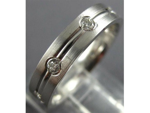 Estate .30Ct Diamond 14Kt White Gold 3D Etoile We… - image 1