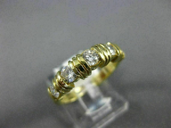 Estate .80Ct Diamond 14Kt Yellow Gold 5 Stone Cha… - image 4