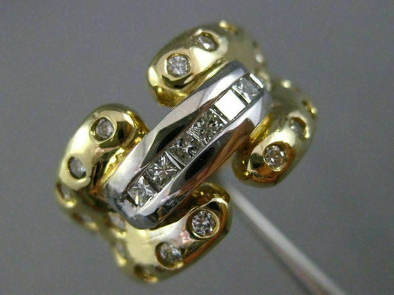 Estate Large .90Ct Diamond 14Kt 2 Tone Gold Etoil… - image 2