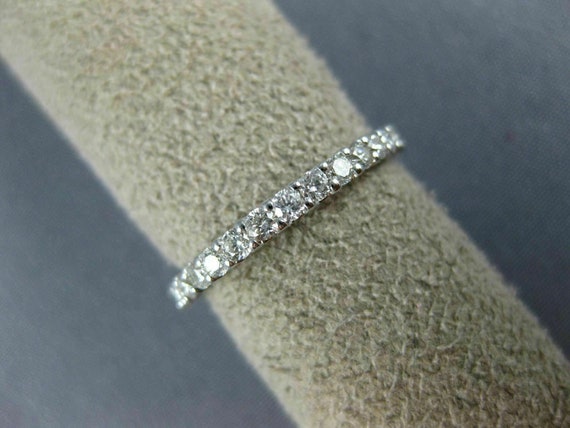 Estate .40Ct Diamond 18K White Gold 3D Round Comf… - image 8