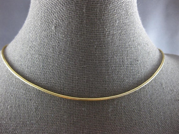 Estate 14kt Yellow Gold 3d Classic 2mm Solid 18" … - image 2