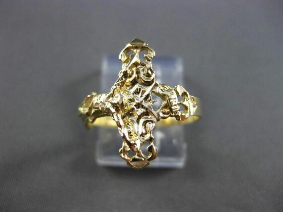 Estate 14Kt Yellow Gold 3D Handcrafted Filigree S… - image 2