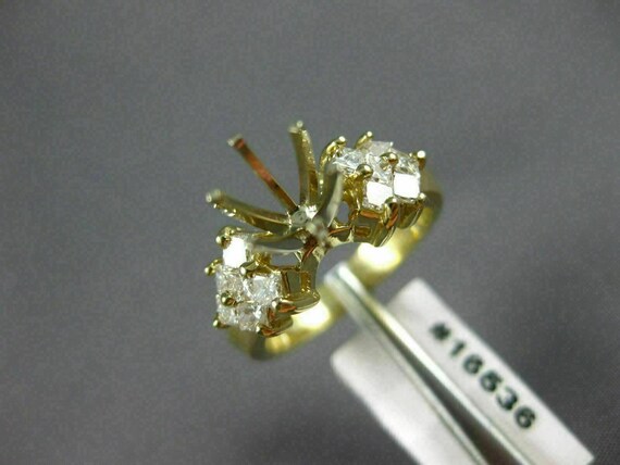 Estate .90Ct Diamond 14Kt Yellow Gold Princess Se… - image 9