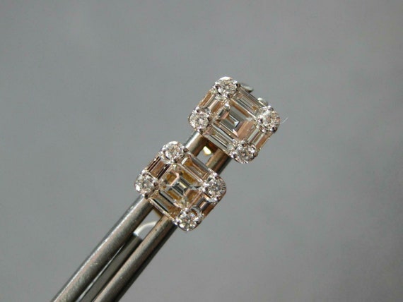 Estate .50ct Diamond 18k Rose Gold Round & Baguet… - image 3