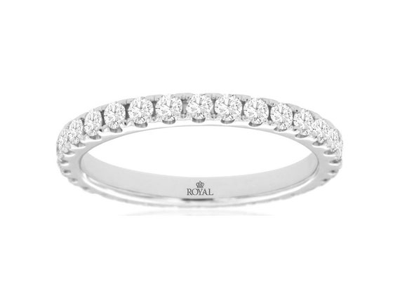 Estate .90ct Diamond 14kt White Gold 3d Round Cla… - image 1