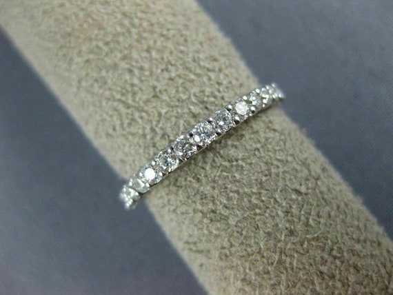 Estate .40Ct Diamond 18K White Gold 3D Round Comf… - image 9