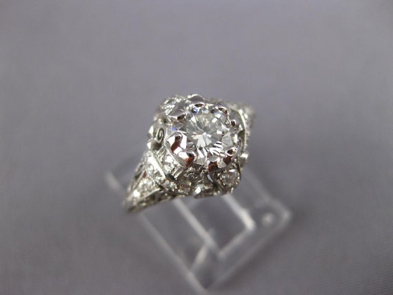 Antique Large 1.17Ct Art Deco Old Mine Diamond Pl… - image 3