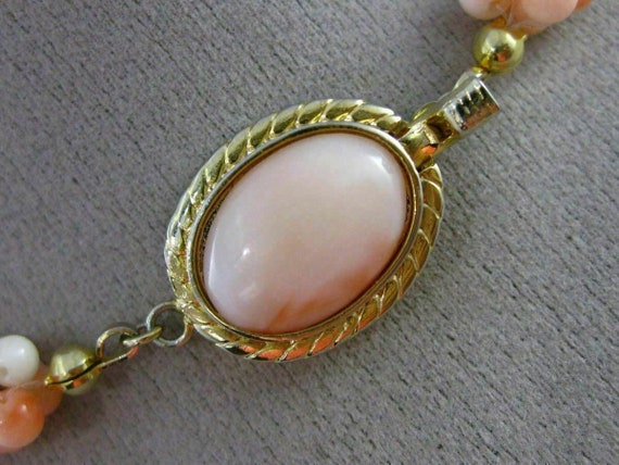 Antique Long 925 Silver Gold Plated Coral Handcra… - image 4