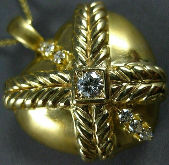 Antique Large .60Ct Diamond 14Kt Yellow Gold Fili… - image 2