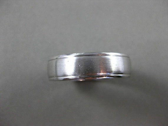 Estate 14Kt White Gold Handcrafted 3D Solid Comfo… - image 3