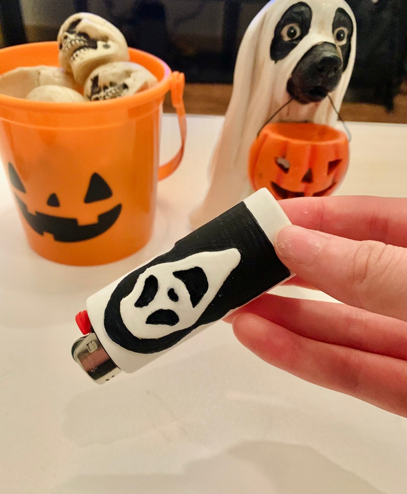 Stoner Ghost Face Horror BIC Lighter Sleeve Lighter Case 420 Etsy