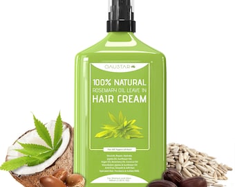 Rosemary Hair Leave In Repair Cream - For Anti Frizz, Dry Damaged - With Jojoba & Shea