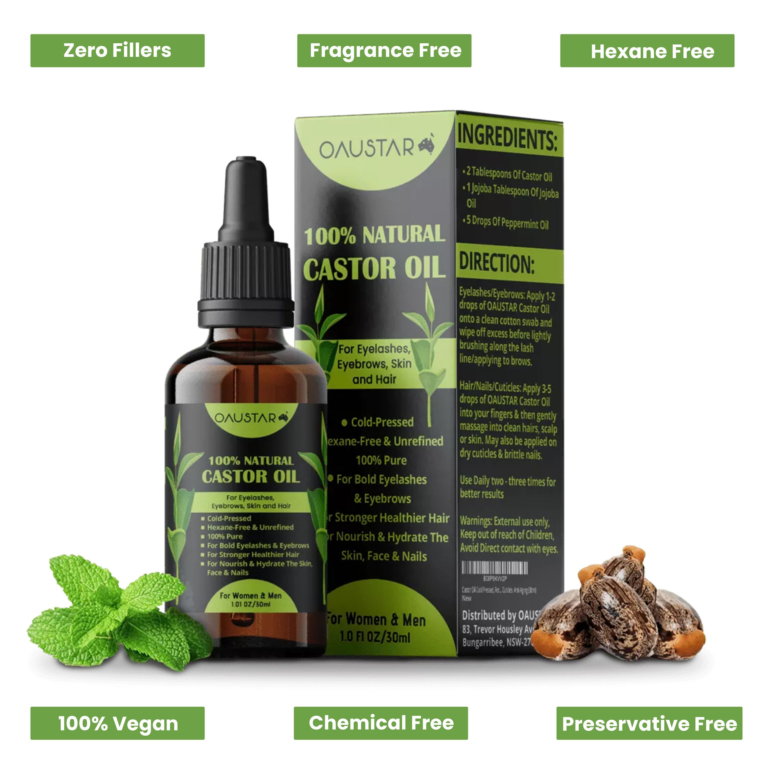 OAUSTAR Castor Oil 100% Natural Cold-pressed for Eyebrows - Etsy OAUSTAR Castor Oil 100% Natural Cold-pressed for Eyebrows - Etsy