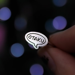 Otaku Manga Bubble Ring, Anime Jewelry, Manga Rings, Made to Order