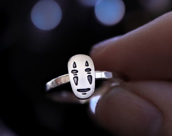 No Face Ring | Ghibli Jewelry | Anime Rings | Made to Order