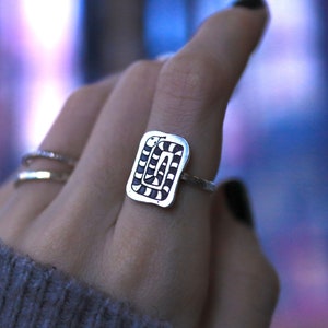 Geometrical Snake Ring | Reptile Jewelry | Serpent Doodle Ring