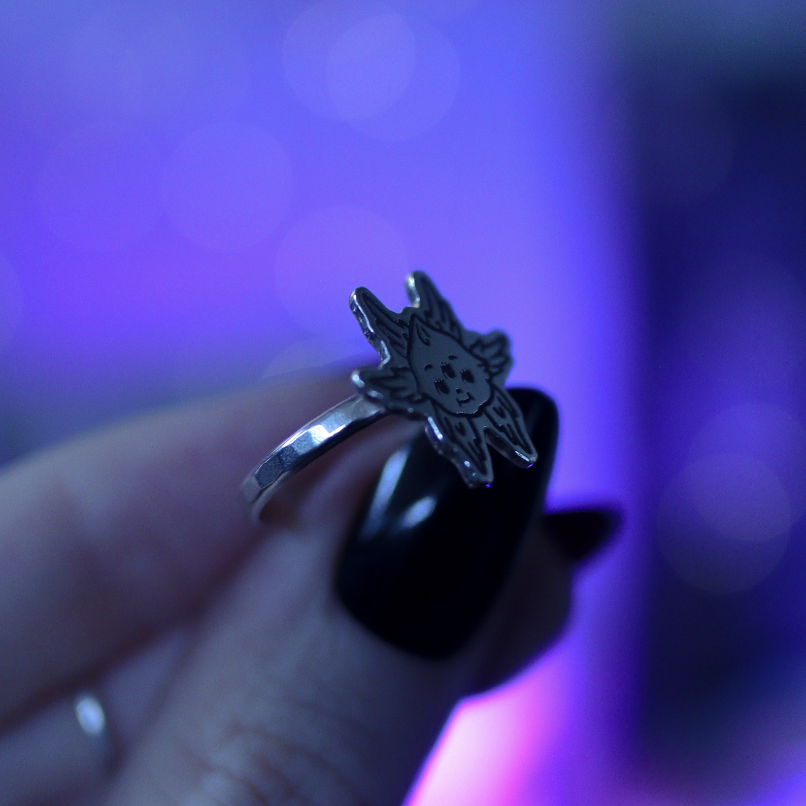 Biblically Accurate Angel Kewpie Ring in Sterling Silver, Made to Order ...