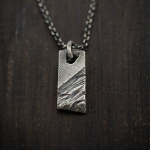 Mens Silver Pendant necklace, Handmade Geometric Silver Jewelry,  Gift for him, Mens gift, Boyfriend gift, Husband gift, Gift for him