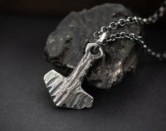 Thors hammer Silver Pendant, Viking jewelry, Mjolnir war hammer necklace, Gift for him, Boyfriend boyfriend gifts, Norse jewelry, mens gift
