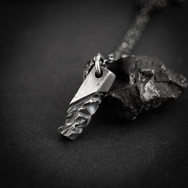 Handmade Rustic men's necklace Jewelry, Gift for him, Mens gift, Boyfriend gift, Husband gift, Gift for him, brutalist jewelry image 5