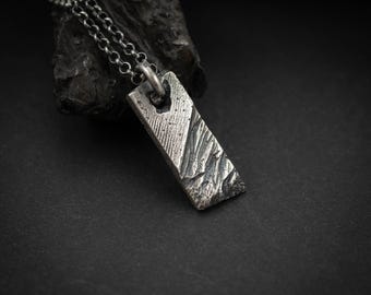 Handmade Rustic men's necklace Jewelry,  Gift for him, Mens gift, Personalized engraved Boyfriend gift, Husband gift, Gift for him