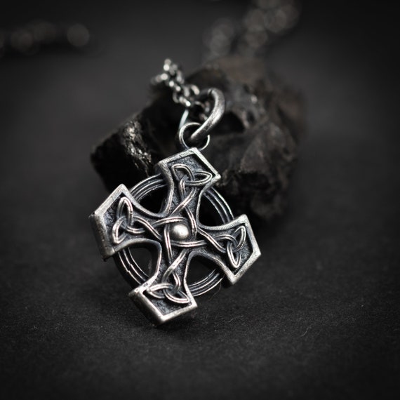 Collana Celtica Uomo Donna In Argento Sterling 925 - Nodo Eterno, Gioiello Commemorativo Unisex, Ciondolo 32x24mm