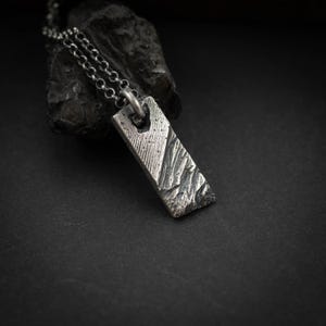 Handgemaakte rustieke herenketting sieraden, cadeau voor hem, herencadeau, gepersonaliseerd gegraveerd vriendje cadeau, cadeau man, cadeau voor hem