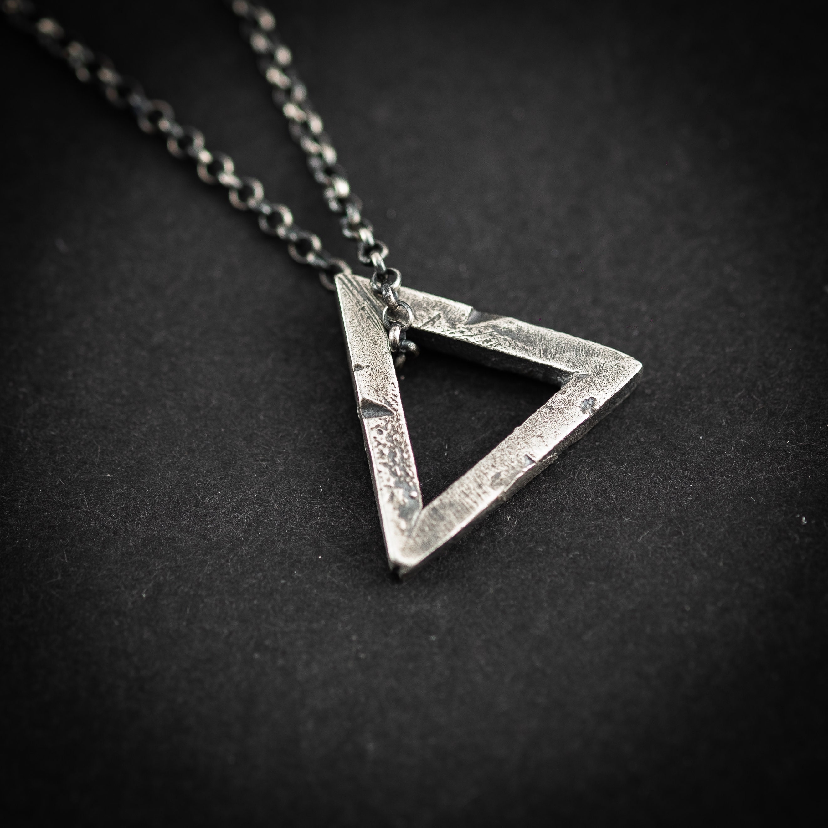 Fashion Simple Triangle Wax Rope Pendant Necklace Cool - Temu