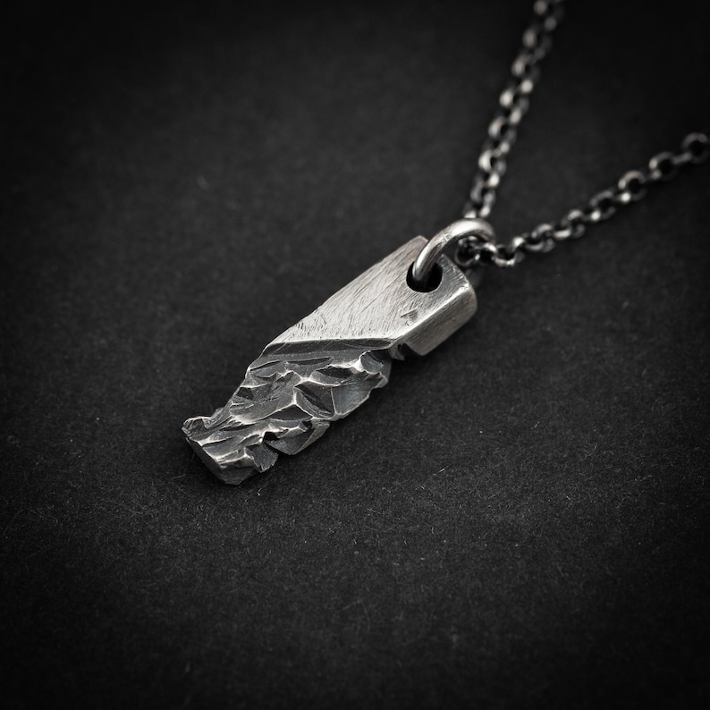 Handmade Rustic men's necklace Jewelry, Gift for him, Mens gift, Boyfriend gift, Husband gift, Gift for him, brutalist jewelry image 1