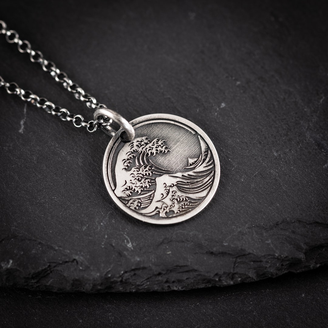 R.ALAGAN 】WAVE BROOCH NECKLACE-SILVER