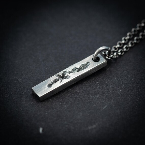 Collier pendentif lingot d'argent pour homme, cadeau rustique et