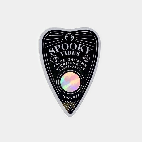 Ouija Sticker | 2x3 in. Holographic Sticker, Decal, Laptop Sticker, Water Bottle Sticker, Halloween, Spooky, Witchy
