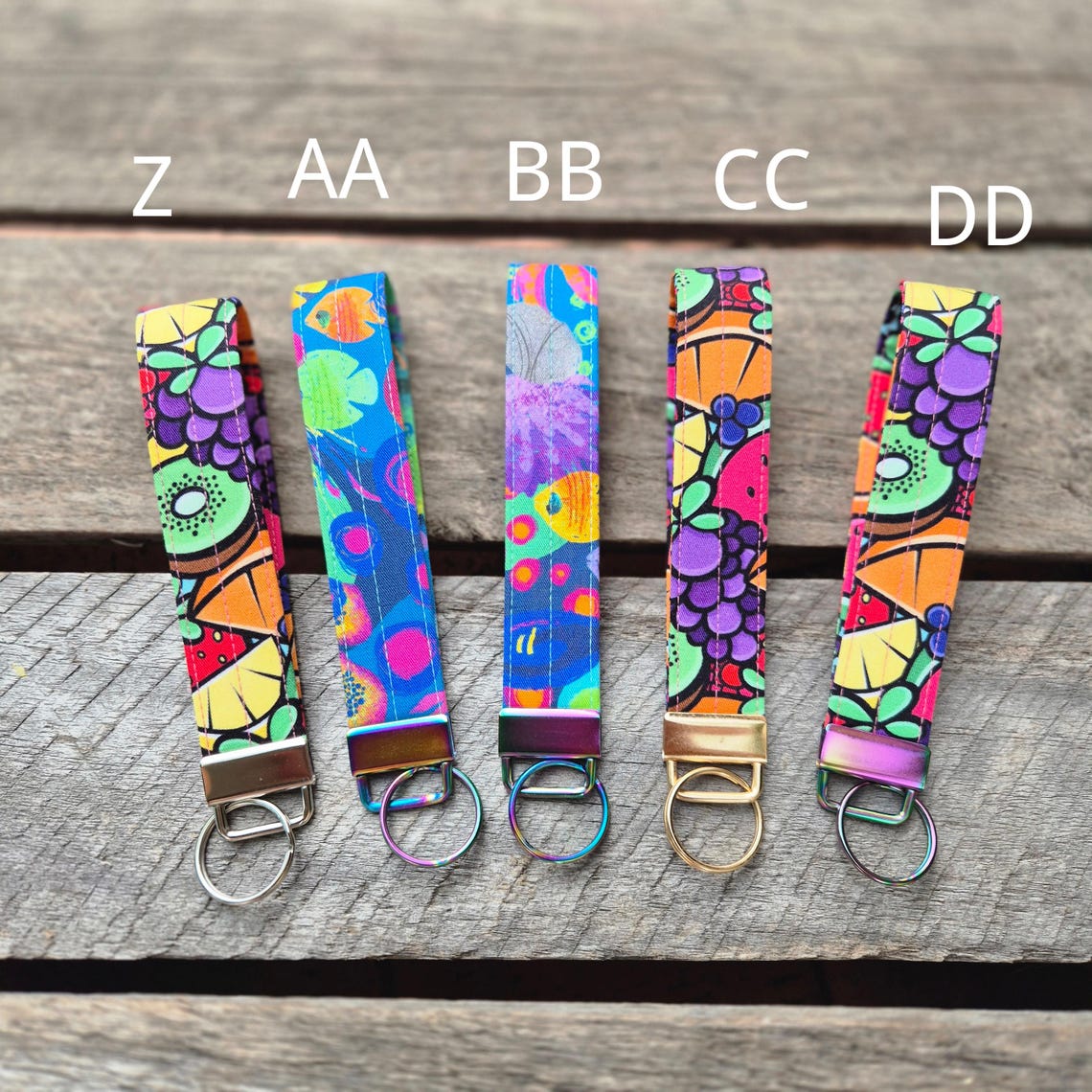 Kasey Rainbow Key Fobs, Key Chain 25mm. Jen's Corner Shop. - Etsy