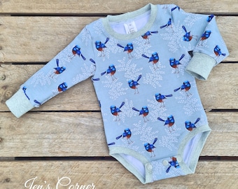 Fairy Wren bird Bodysuit / Romper - Jen's Corner Shop