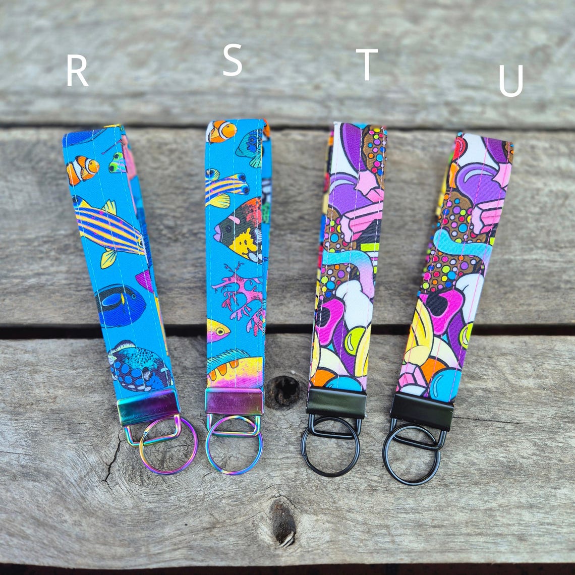 Kasey Rainbow Key Fobs, Key Chain 25mm. Jen's Corner Shop. - Etsy