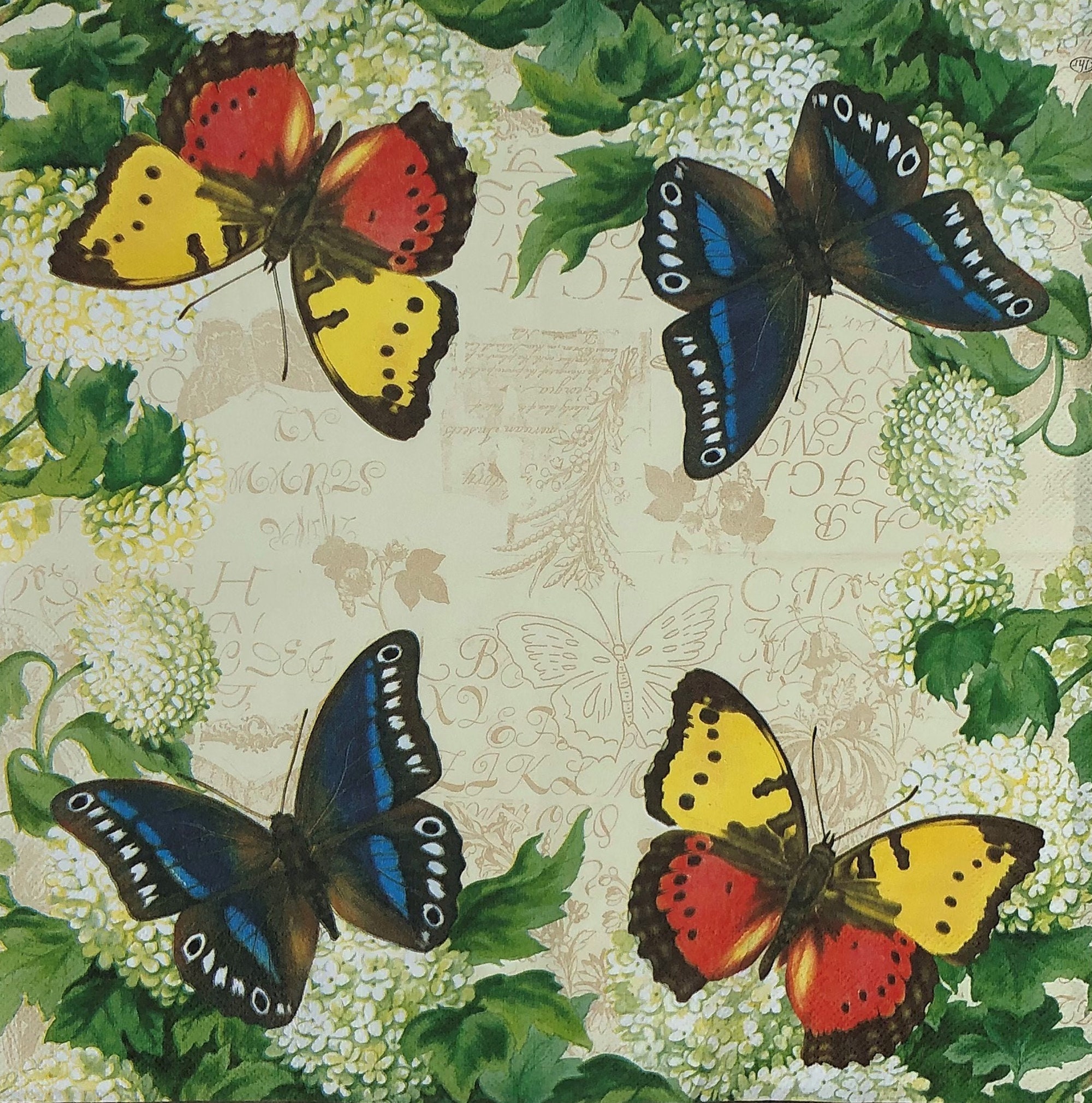 Decoupage Paper Napkin Butterfly Etsy UK