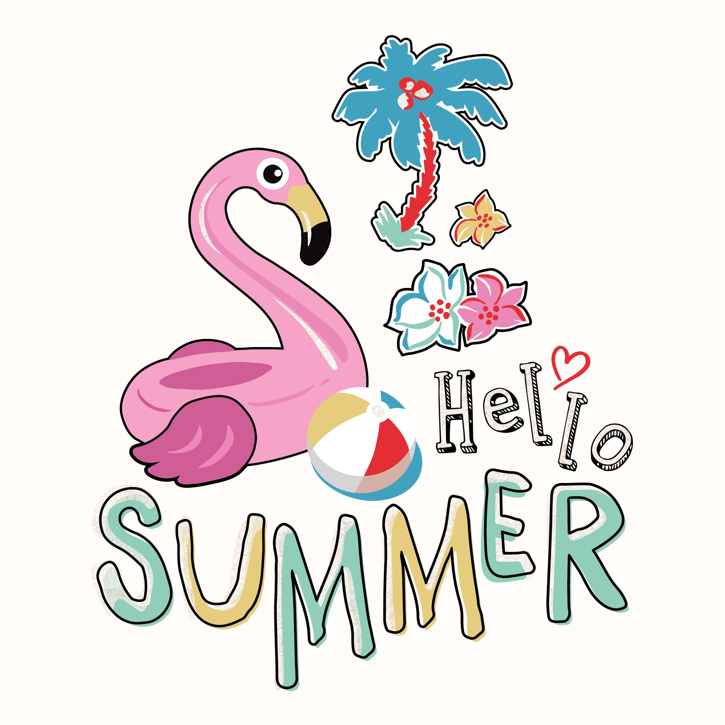 Download Choose Summer Flamingo Clipart Tropicalfun And Easy Digital Etsy