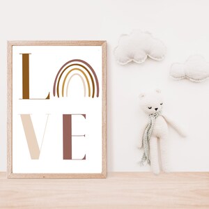 Boho Kids Print| Love Print | Minimal Decor| Kids Room | Printable Wall Art | Baby Room Decor | Girls Bedroom | Neutral Prints | Minimal |