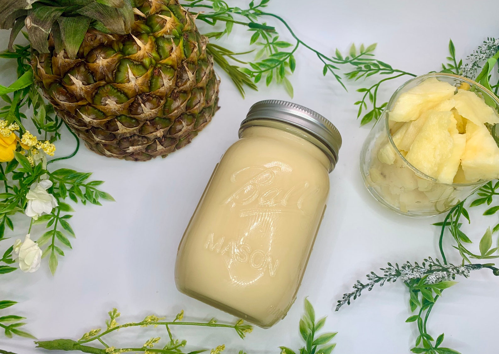 Tropical Pineapple Candle Citrus Pineapple Scented 16 ounce Etsy