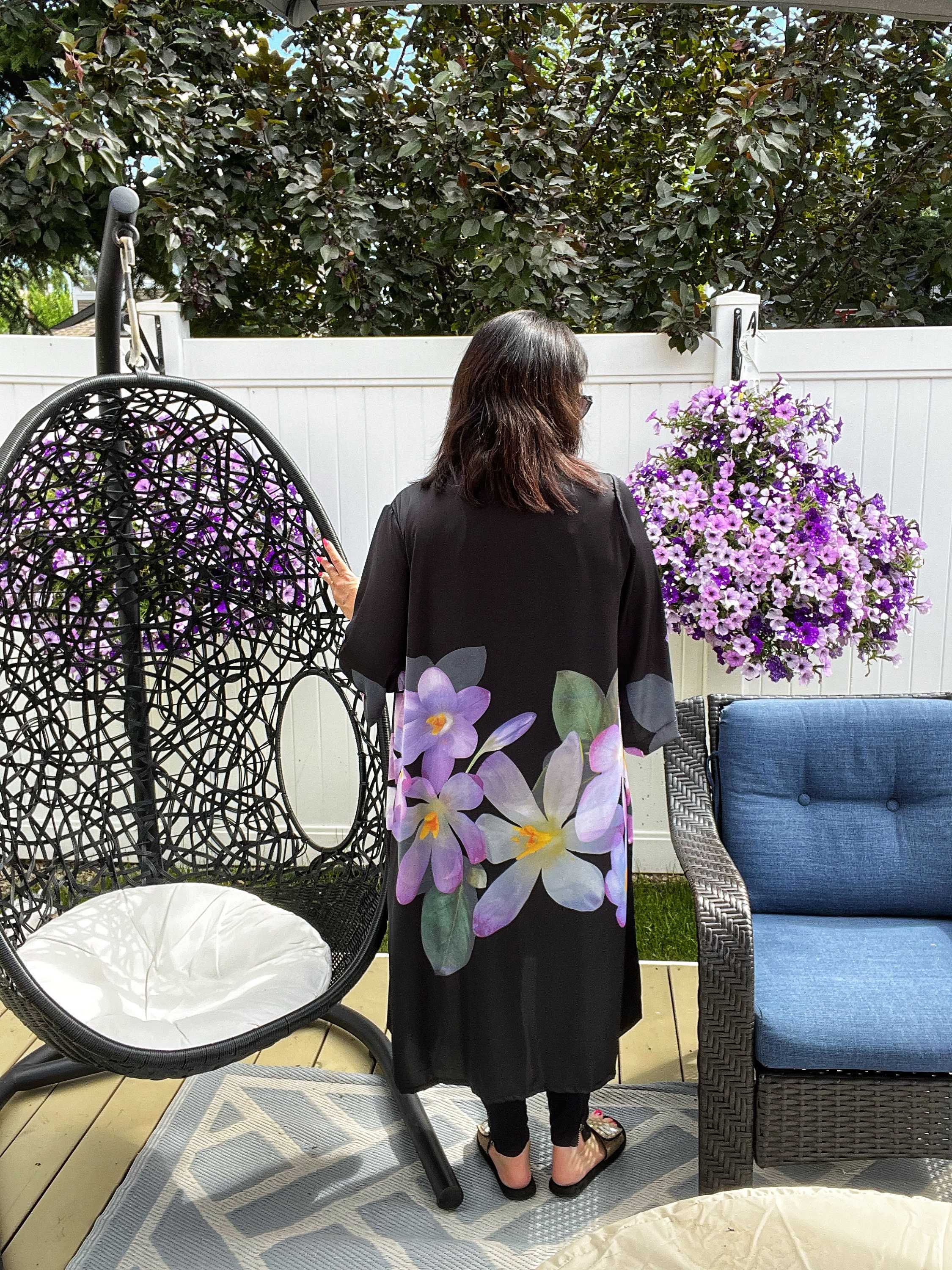 Long Kimono, Black Kimono, Duster, Cover Up, Kimono, Robe