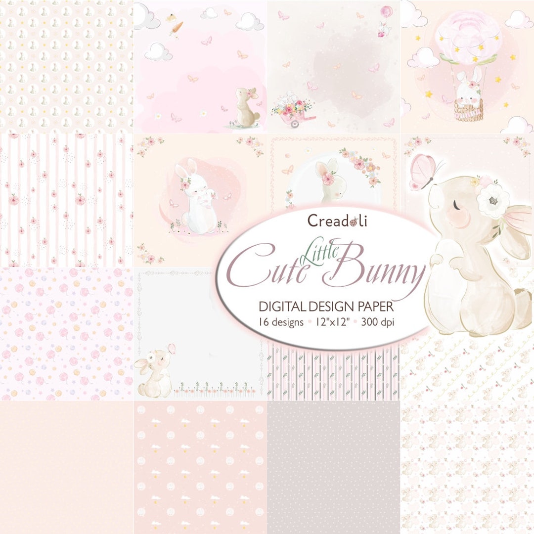 Baby Girl Digital Paper, Baby Girl Digital, Pastel Pink, Pastel Green ...