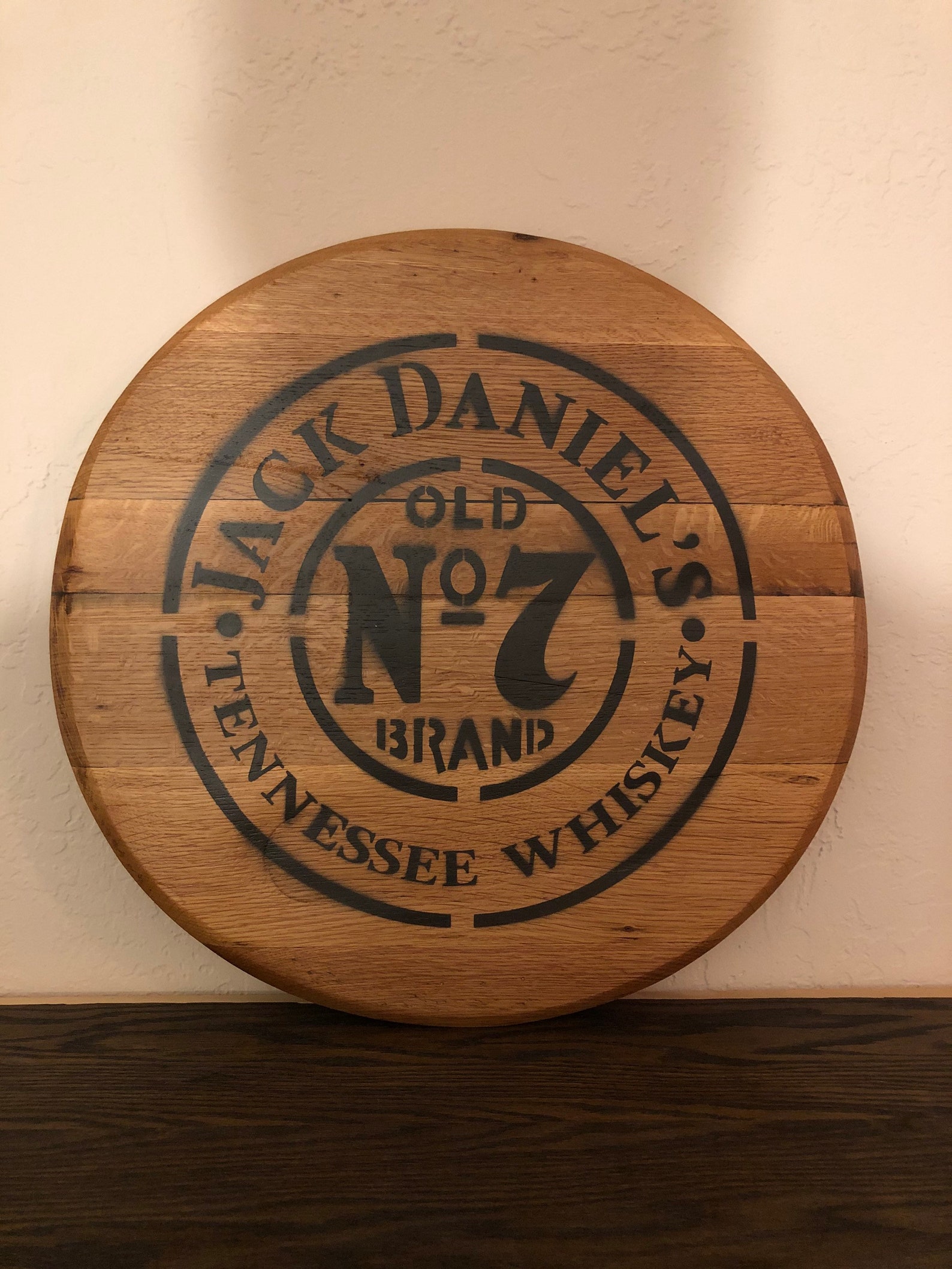 Jack Daniels Whiskey Barrel Lid Etsy