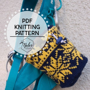 Snowflake Rock Climbing Chalk Bag Handmade Knitting Pattern